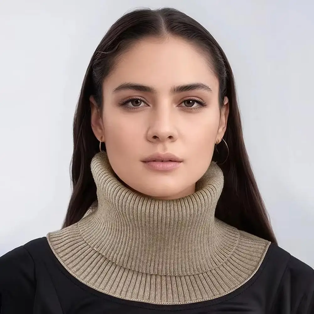 محبوك وشاح وهمية طوق كاذبة الياقة المدورة الصوفية الرقبة أدفأ انفصال الياقات وهمية شال صغير الدراجات الشتاء وشاح