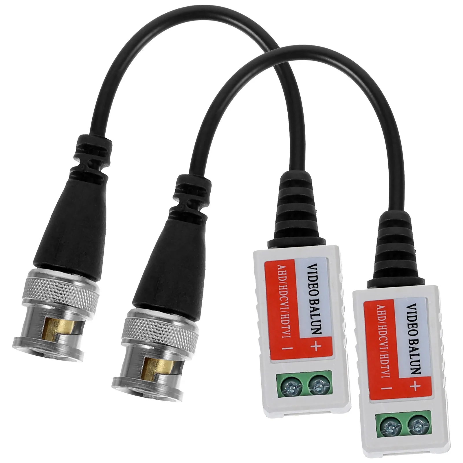 Cabo transceptor de vídeo para câmera Cctv 600M Transmissão Adaptador passivo preto canal duplo