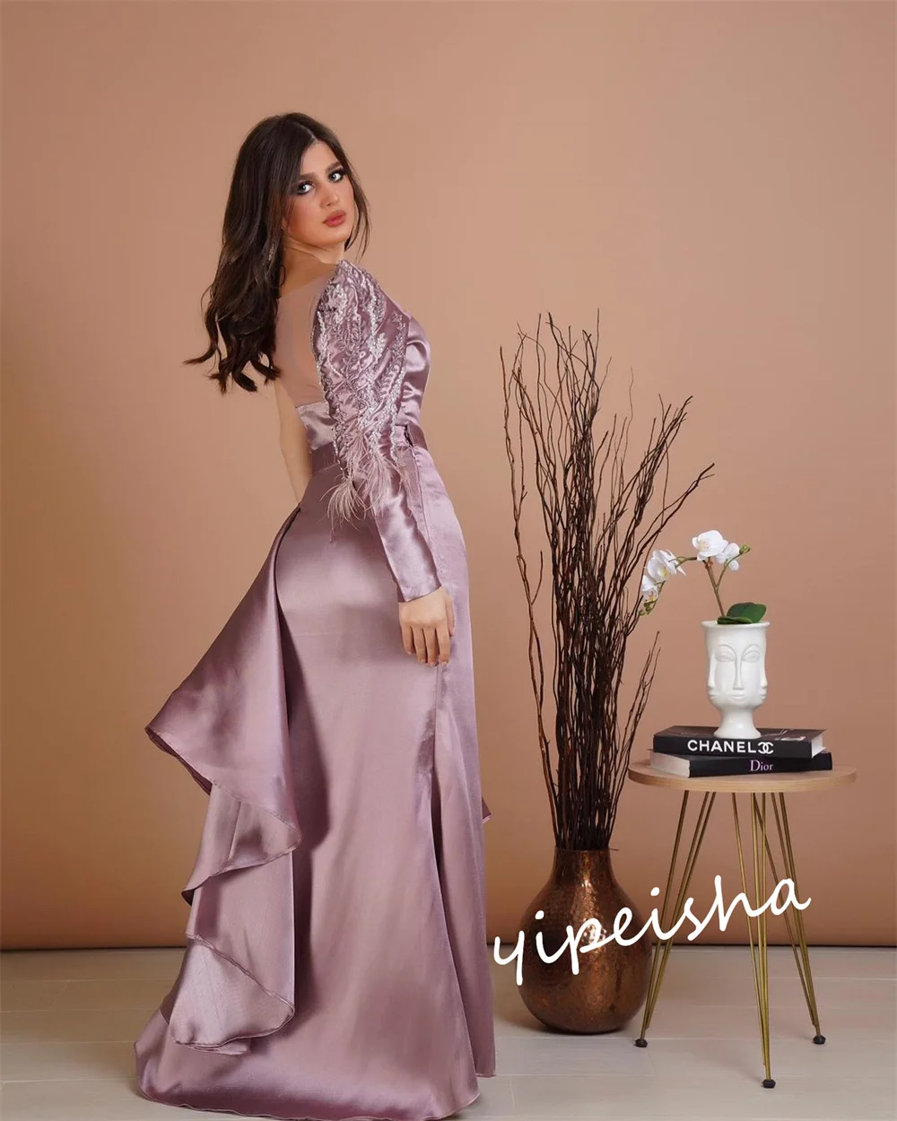 Vestido de baile de Arabia Saudita, vestido Midi con bordado Charmeuse, vaina de compromiso, sin tirantes, a medida, para ocasiones