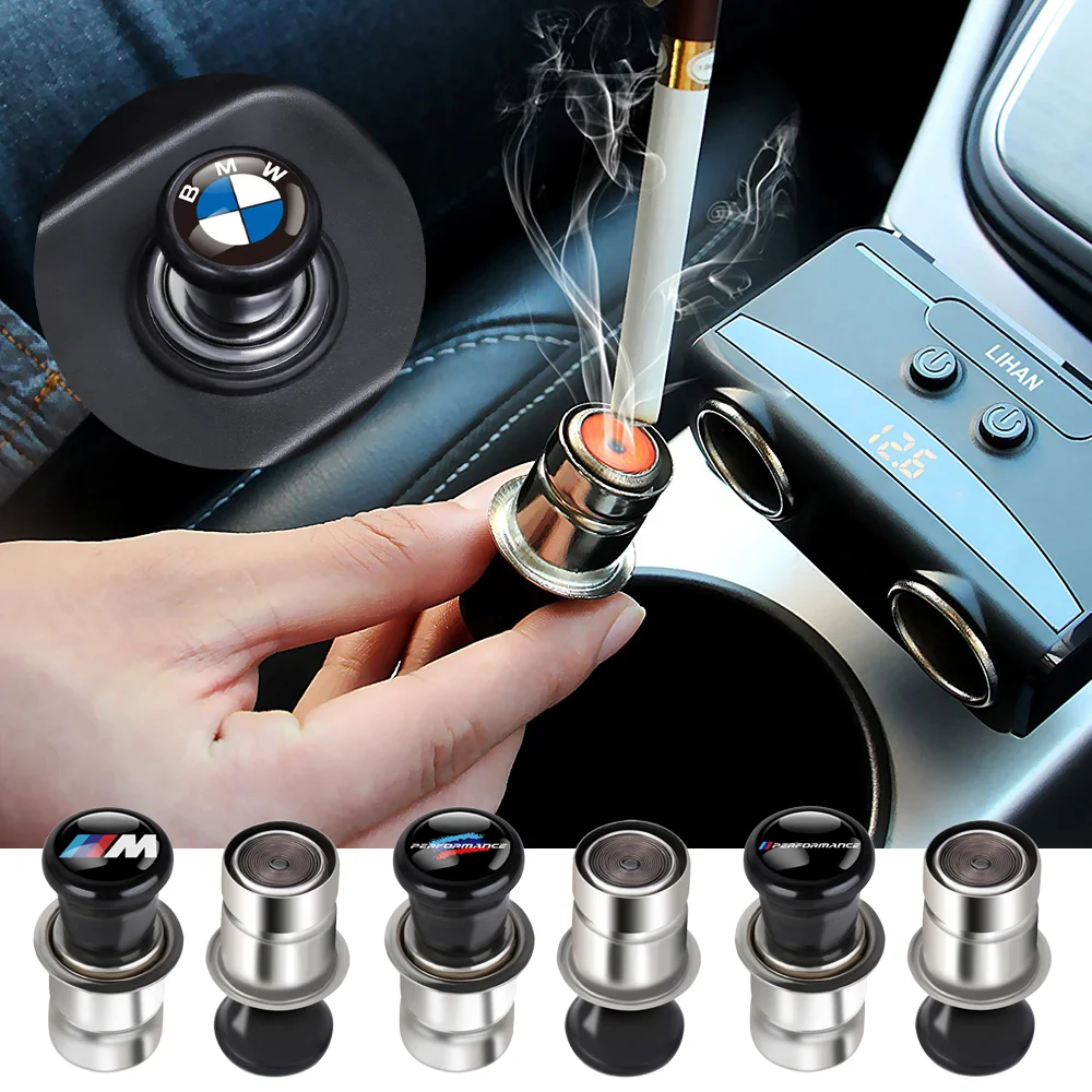 12 V Car Cigarette Lighter Auto Emblem Cigarette Lighter For BMW E46 E90 E60 F10 F30 E39 E36 F20 E87 G30 E92 E91 X5 E70 F11 G20