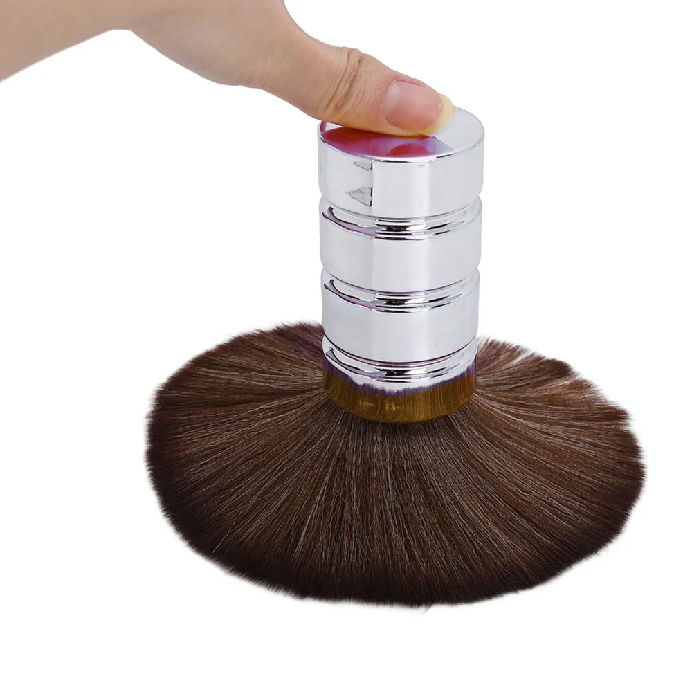 Gentle Neck Duster Brush Soft Professional Professional Cleaning Brush Electroplating Process Silver Neck Cleaning Brush