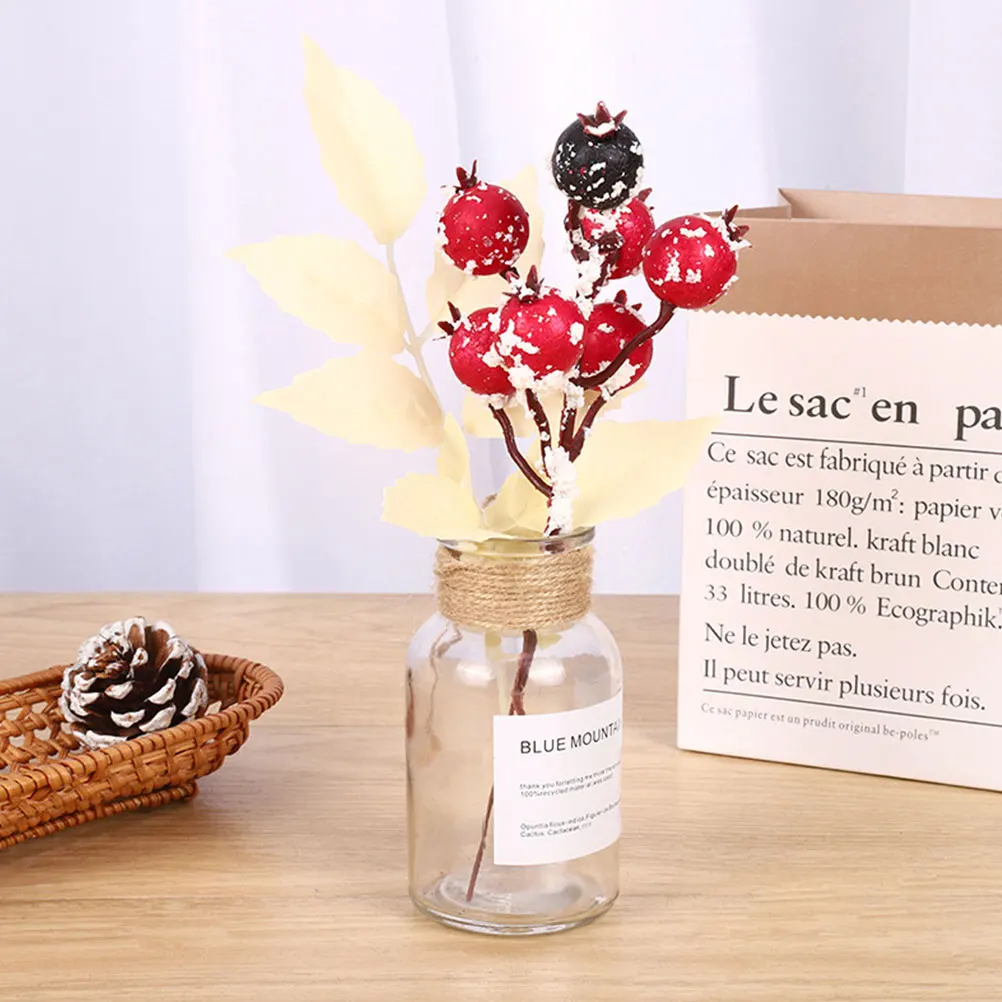 

12 Pcs Simulation Pomegranate Fruit Stems Artificial Branch for Vase Branches Decoration Ornaments Faux Dining Room Table