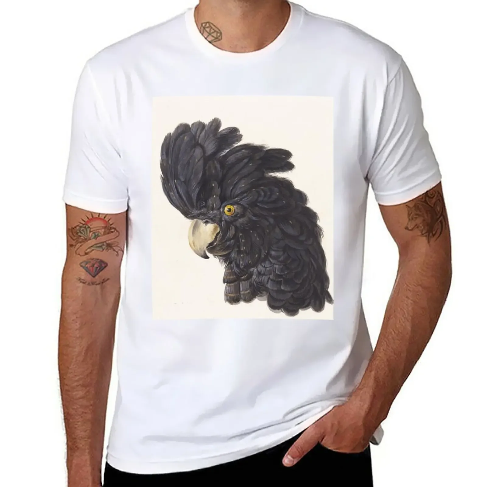 Cockatoo Vintage Painting T-Shirt for a boy quick-drying t shirt for men