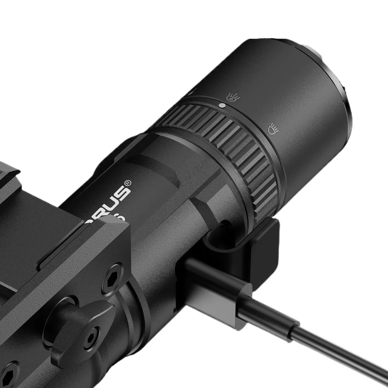 GL6 2 in 1 Hunting Tactical Flashlight 1600lm Quick Release Powerful Gun Light for M-Lock M-Rail Picatinny Rail