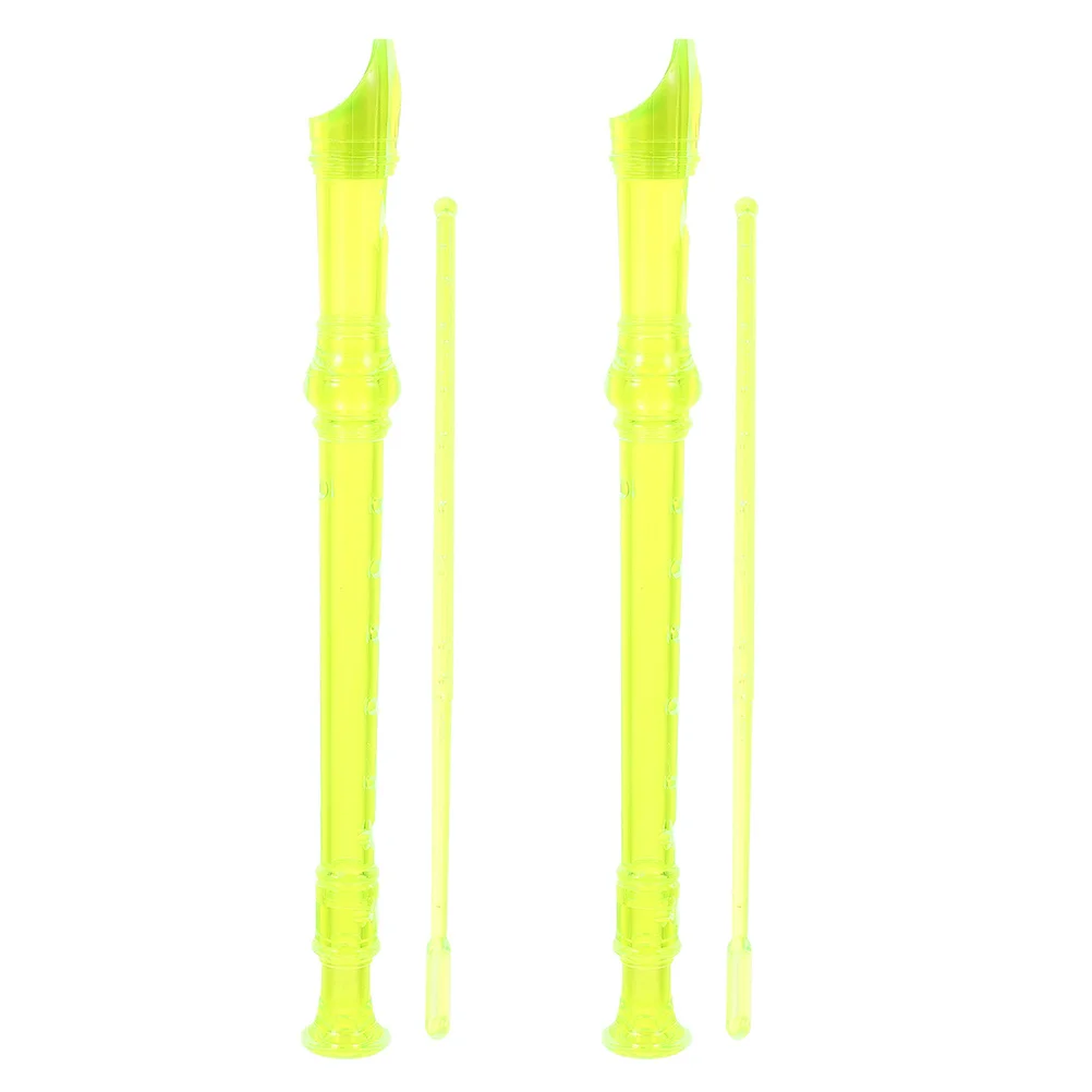 

2Pcs 8-Hole Clarinet Resin Children Beginner Soprano Recorder Music Instrument Practice Flute Educational Wind Instrument