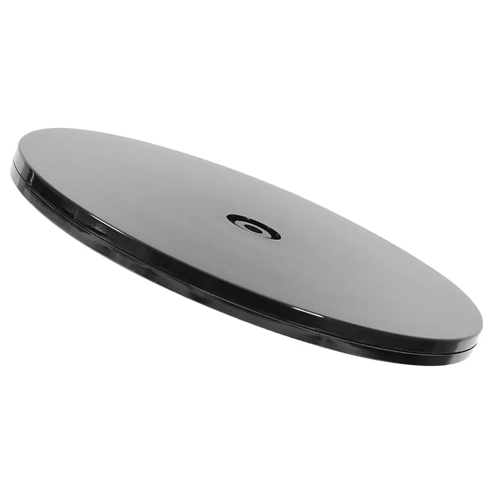 

Rotary Turntable Cake Platform Display Stand 360 Degree Rotation Black Abs Material Multi Functional Rotating Tray For Home