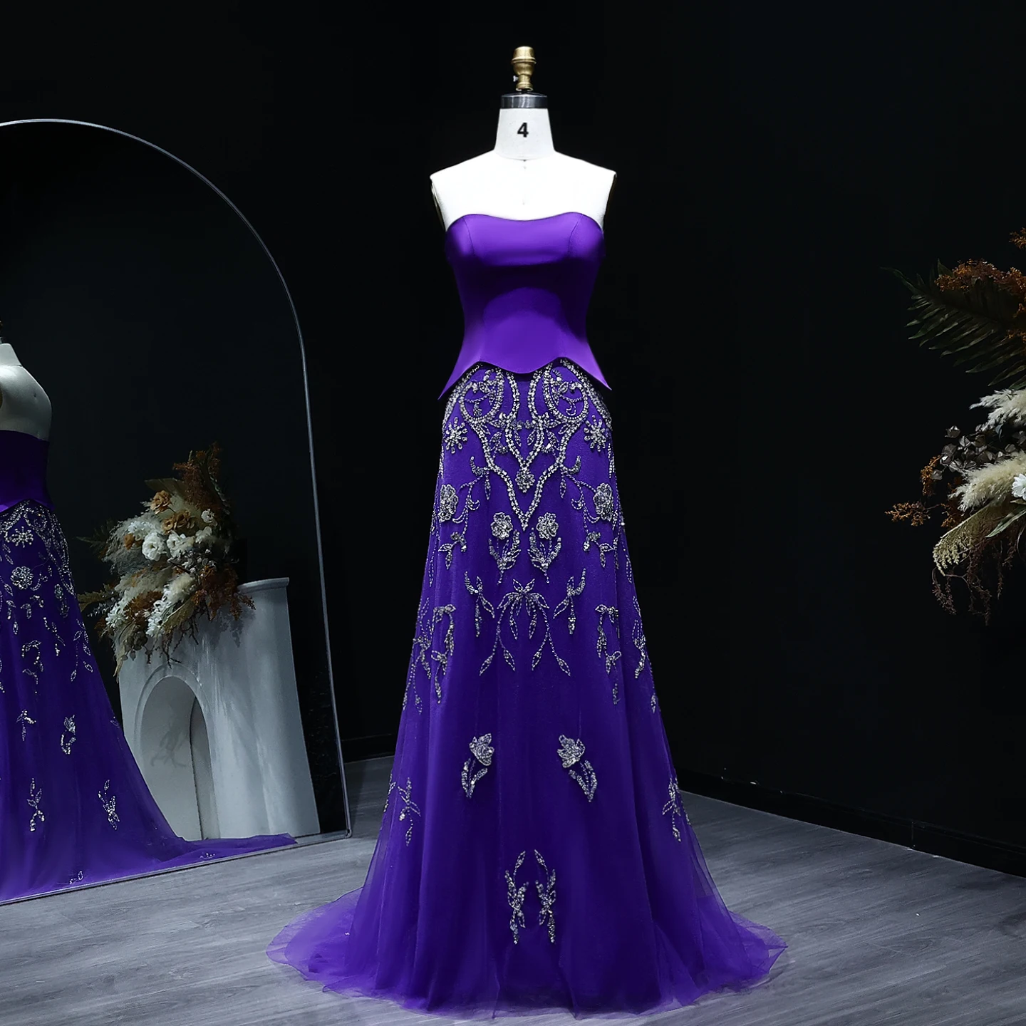 カスタムメイドの高級ノースリーブイブニングドレス、エレガントなウェディングドレス、フォーマルで絶妙な高品質セクシーなプロムパーティードレス（女性用）