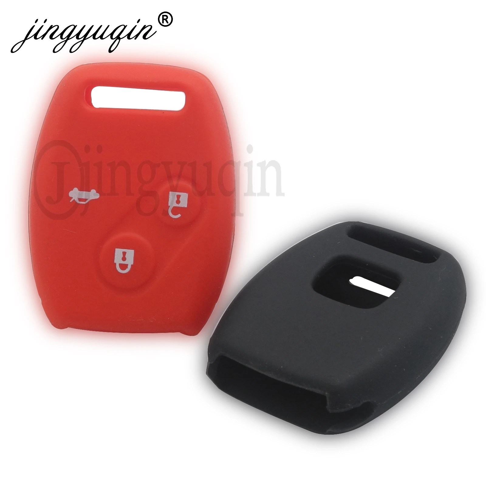 jingyuqin Remote Silicone Car Key Case Cover For Honda Accord CR-V CRV Civic Pilot Fit Freed StepWGN Key 3 Buttons Shell