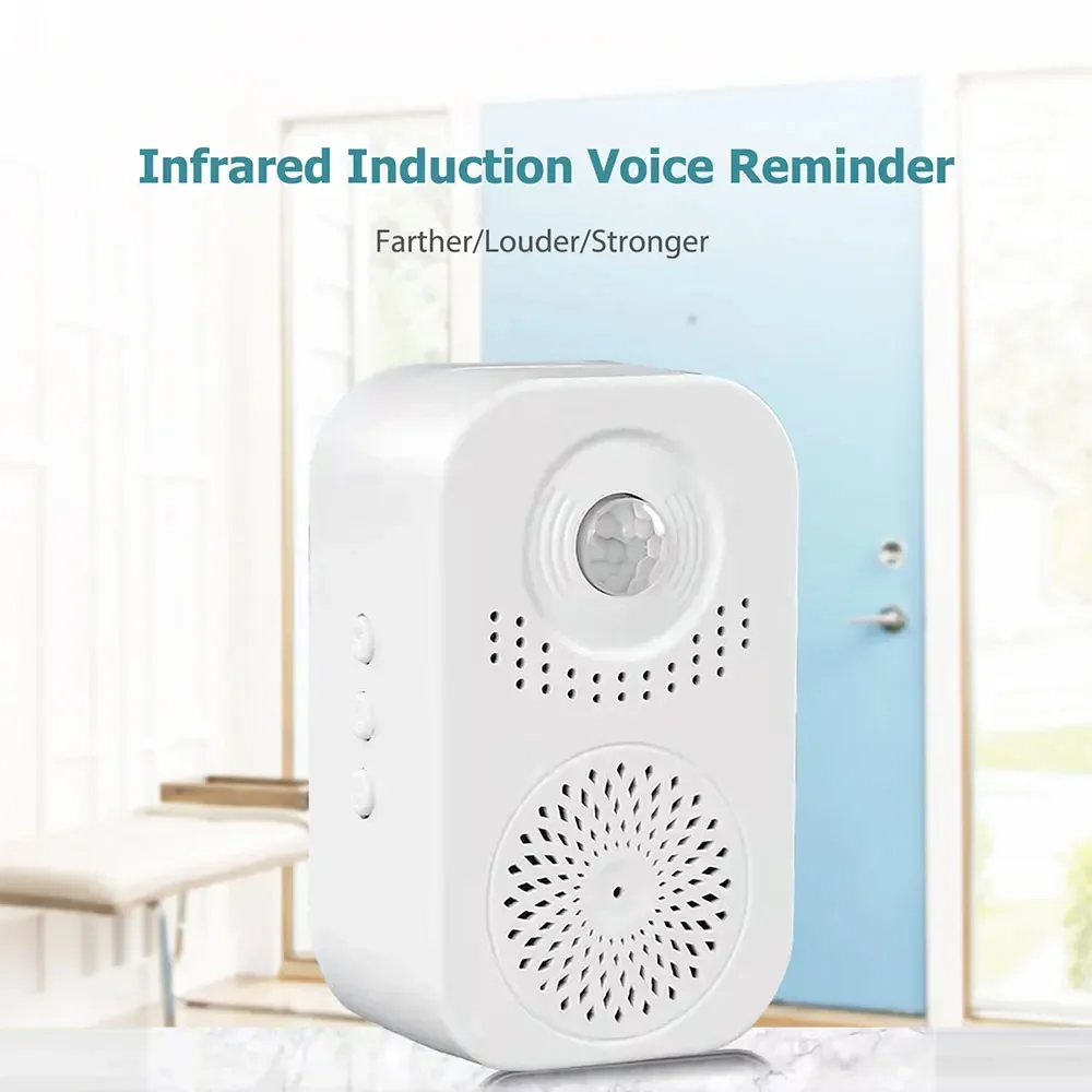ML56 Infrared Induction Voice Reminder Sound Speaker Anti-theft MP3 Audio Player Entrance Welcome Greeting Voice Prompter Record