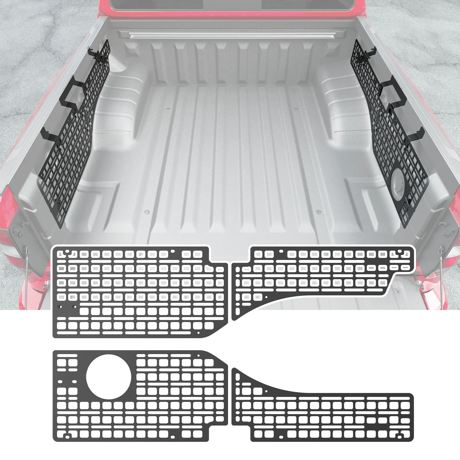 MingQian Side Bed  Panel Compatible 2013 For Frontier US Model Plasma Cut Durable Carbon Steel Tactical Gear Panel