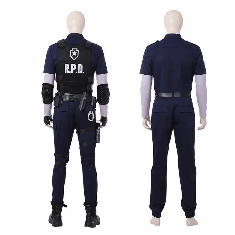 RE2 Leon Cosplay Costume survival horror games Halloween costumes Leon Scott Kennedy Costume