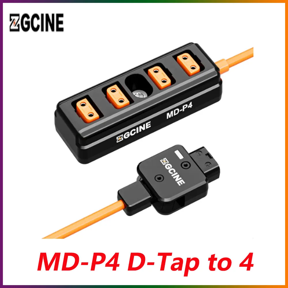 

ZGCINE MD-P4 D-Tap to 4 D-Tap one point four Splitter Adapter Cable Support 180° Rotation