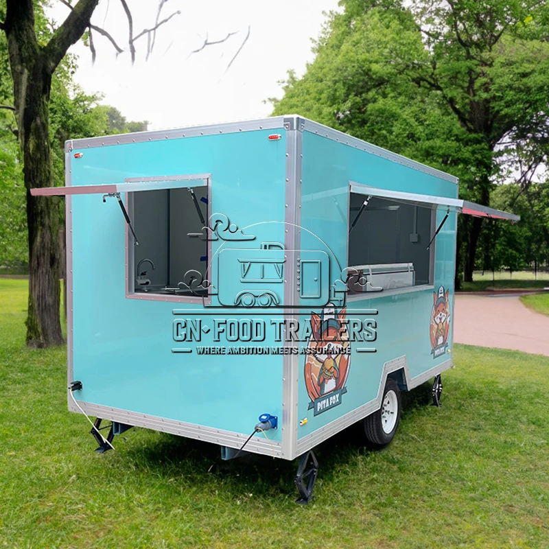 

CN Food Trailer Custom Food Trailer CE Certified with Beverage Bar and Prep Kitchen for Ice Cream and Snack Vending