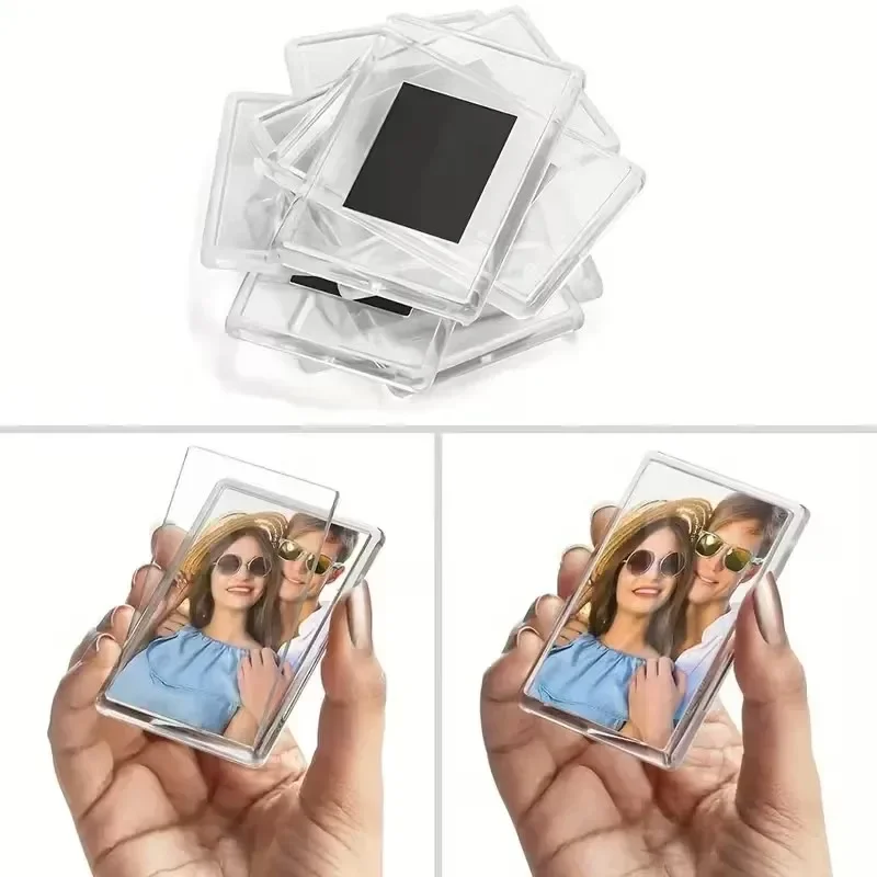 2026New Mini Blank Photo Frames Insert Fridge Magnets Magnetic Refrigerator Picture Frames 12/20/40Pcs Set for Home Decor
