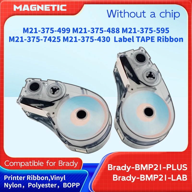

M21-375-499 M21-375-7425 M21-375-423 M21-375-488 M21-375-430 Label Tape 0.375" Nylon BOPP Label FOR BMP21-PLUS/LAB Label Printer
