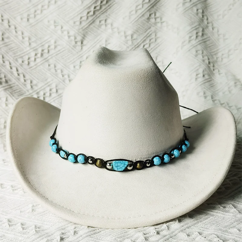 Suède Cowboyhoed Mannen Vrouwen Herfst Winter Nieuwe Riem Western Cowboy Hoed Effen Retro Hoed Groothandel Caps Sombrero Vaquero Mujer