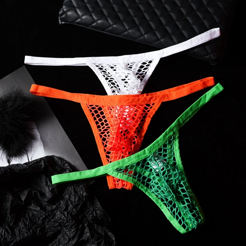 2 Pcs/Lot Men\'s Transparent Thongs Sexy Gay Sex Underwear Hot Nightwear Lovers Jockstraps Erotic Underwear Cock Pouch G-string