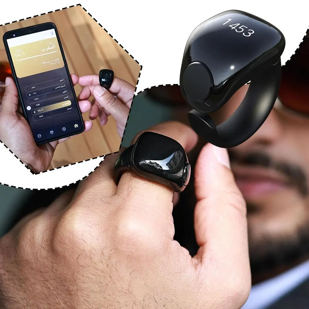 Xiaoa presente muçulmano inteligente eletrônico digital azan tasbeeh digital zikr controle bluetooth app display de toque tasbih w2o1