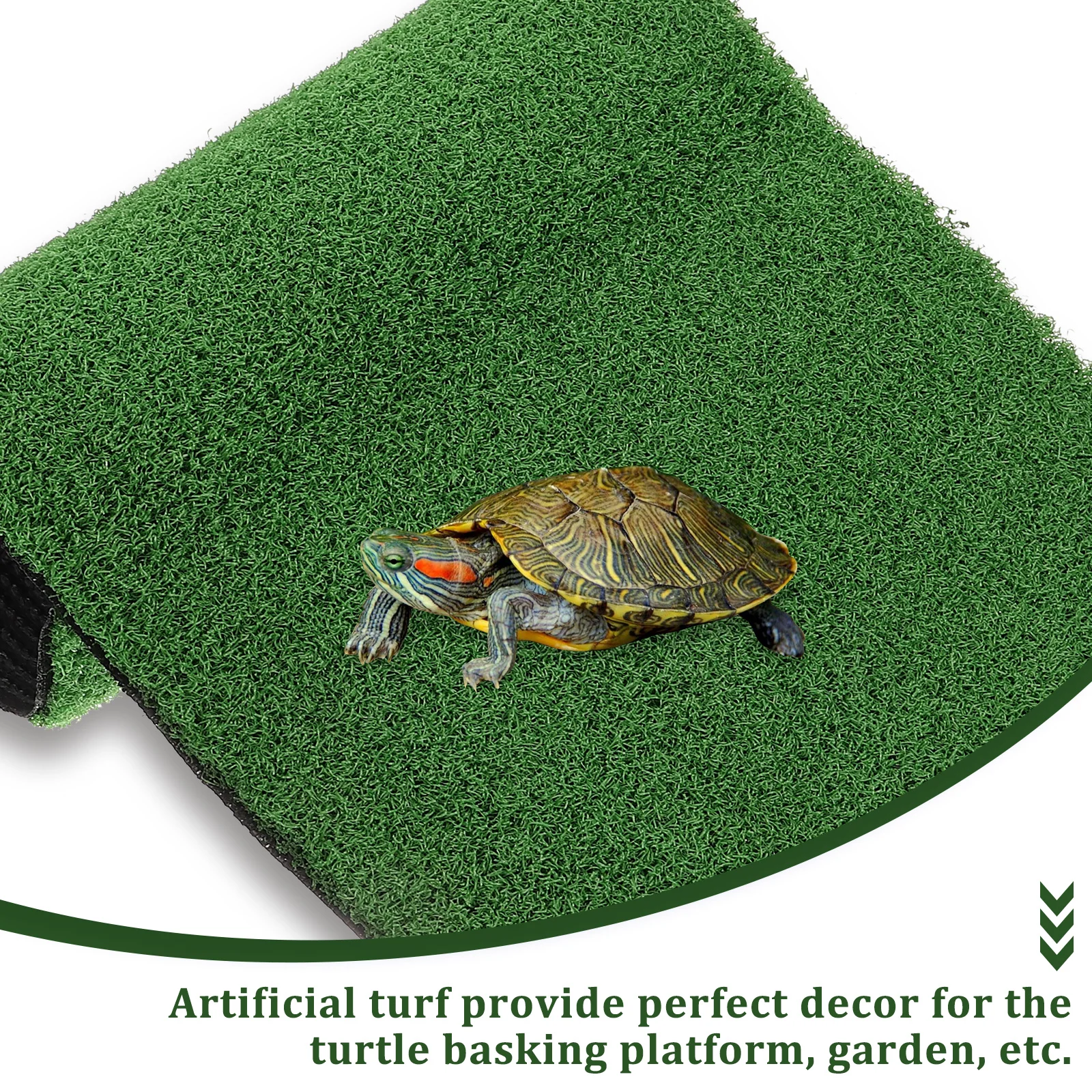 

Simulated Lawn Floating Platform Turtle Tank Decor Plastic Grass Decorate Chic Color Turf Aquarium Fake