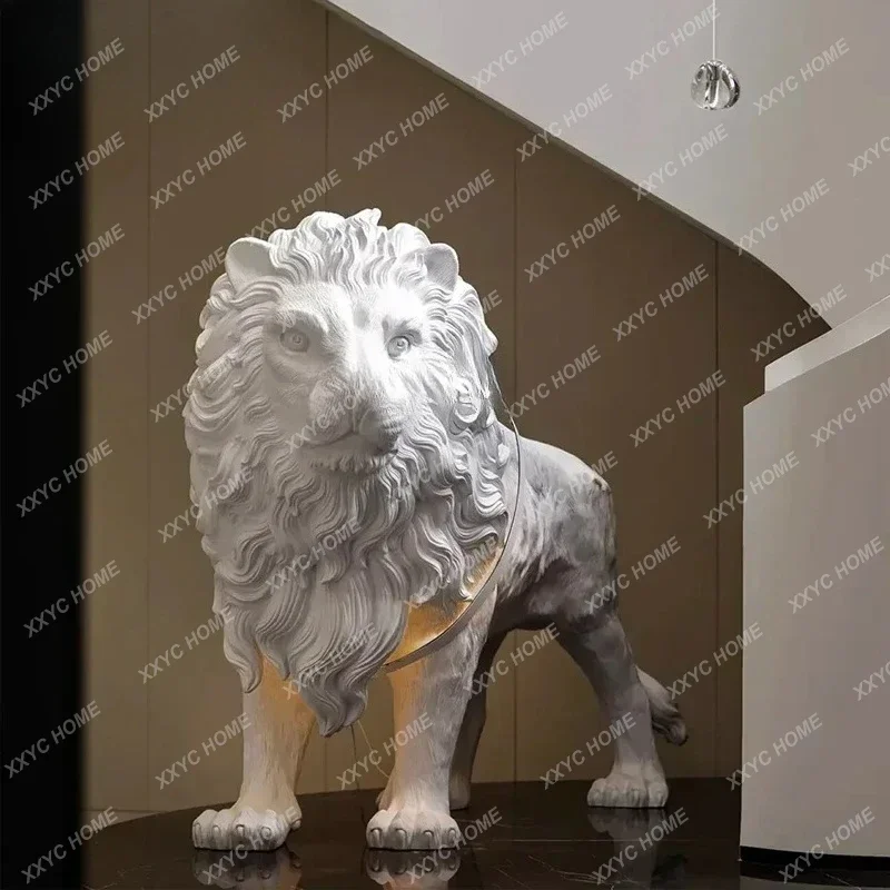 HcqySculpture floor lamp creative living room large animal ornament clothing store decoration