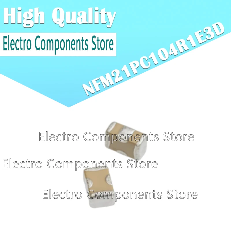 10PCS NFM21PC104R1E3D 0805 0.1uF 25V 2A 100nF Large Current 3 Terminals Low ESL Chip Multilayer Ceramic Capacitors EMIFIL
