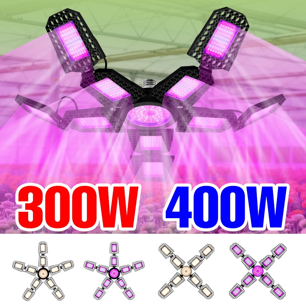 

400W LED Plant Fill Lamp Full Spectrum E27/E26 Indoor Seedings Grow Lamps 220V Greenhouse Tent Vegs Fruits Cultivation Lighting
