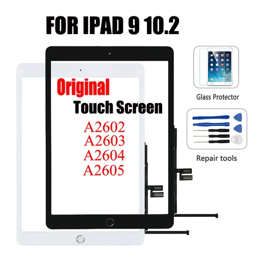 Vidrio exterior frontal de 10,2 pulgadas para iPad 9 9th A2602 A2603 A2604 A2605 2021 Gen, pieza de Panel táctil de repuesto