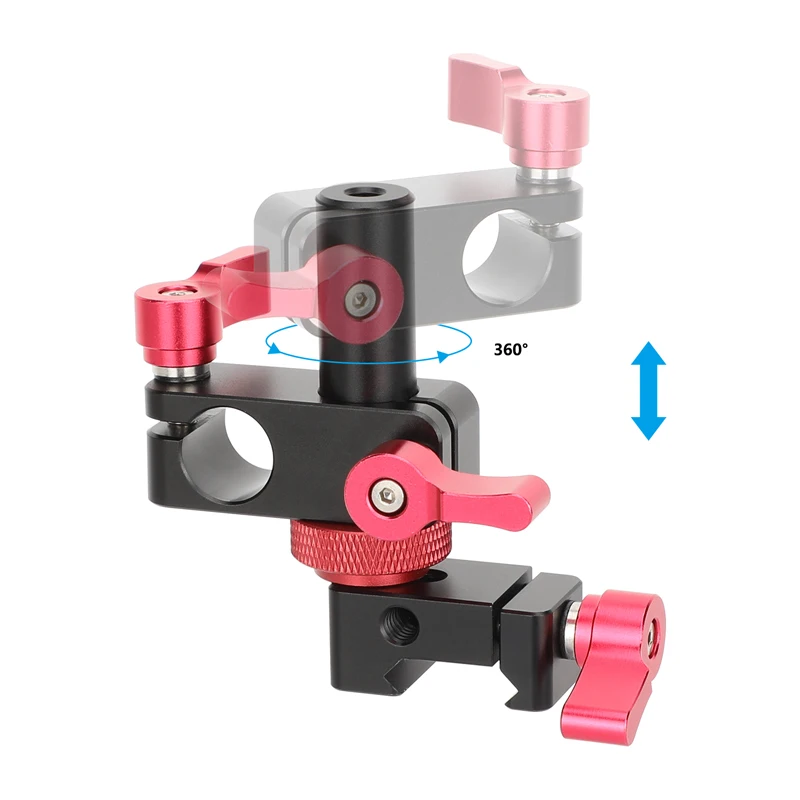 Camvate rotierender 15mm Stangen halter zur Nato Rail Clamp Magic Arm zur Montage von Nato-Zubehör auf Rig