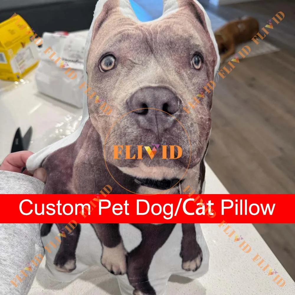 

Personalized Dog Shaped Photo Pillow,Custom 3D Pet Animals Cat Pillow,Creative Gifts Cushions Realistic Photo Throw Pillow Lover