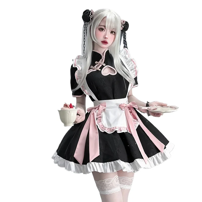 Chinese Style MaidCosplay Costume Women Sweetheart Cheongsam Dress Halloween Party Waitress Role Play Animation Show New