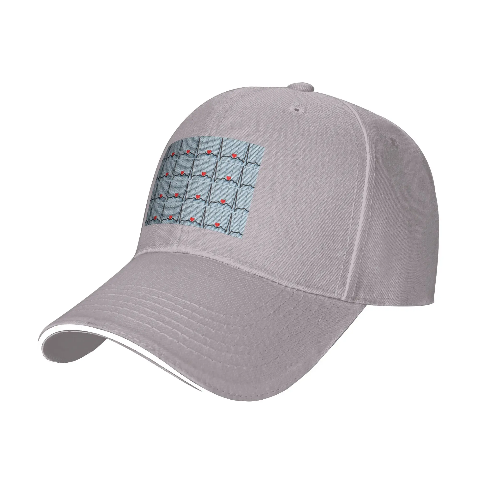 EKG Cardiac Rhythm Strips Cap Casual Baseball Caps Adjustable Hat Hip Hop Summer Unisex Baseball Hats Customizable Polychromatic