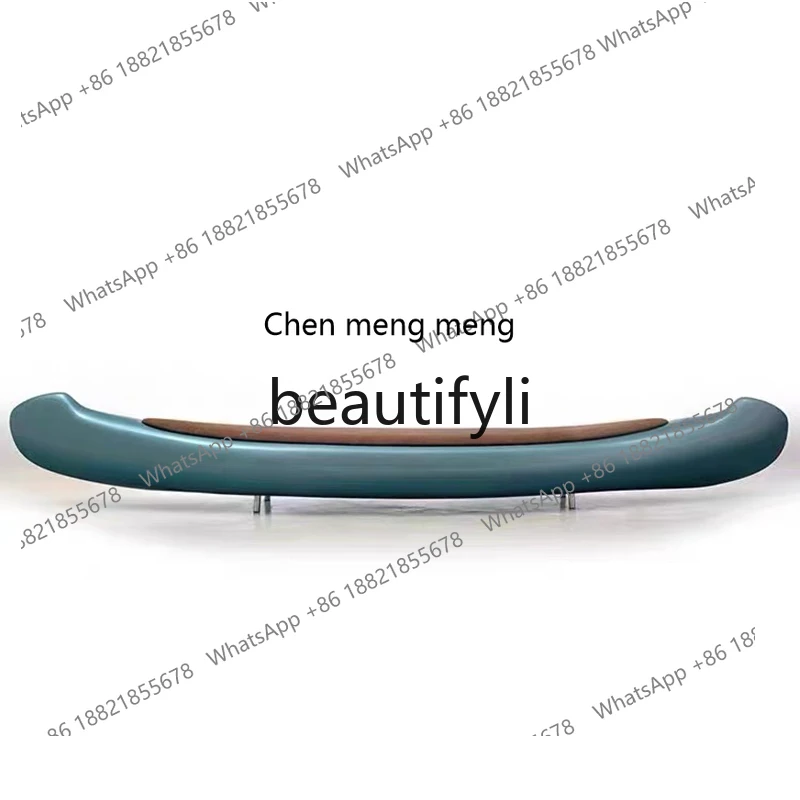 

Simple modern fiberglass art, bench marketing center front desk negotiation chair outdoor H