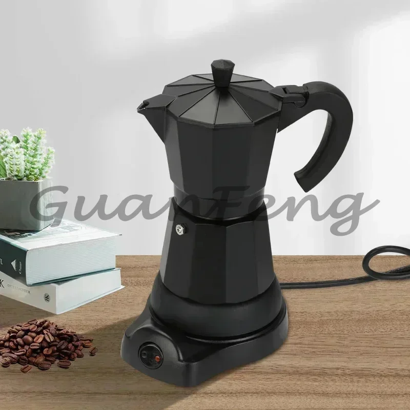 300ml Electric  Pot 220V 480W, Aluminum Italian Coffee Maker, Quick Brew Home Electric Coffee Pot