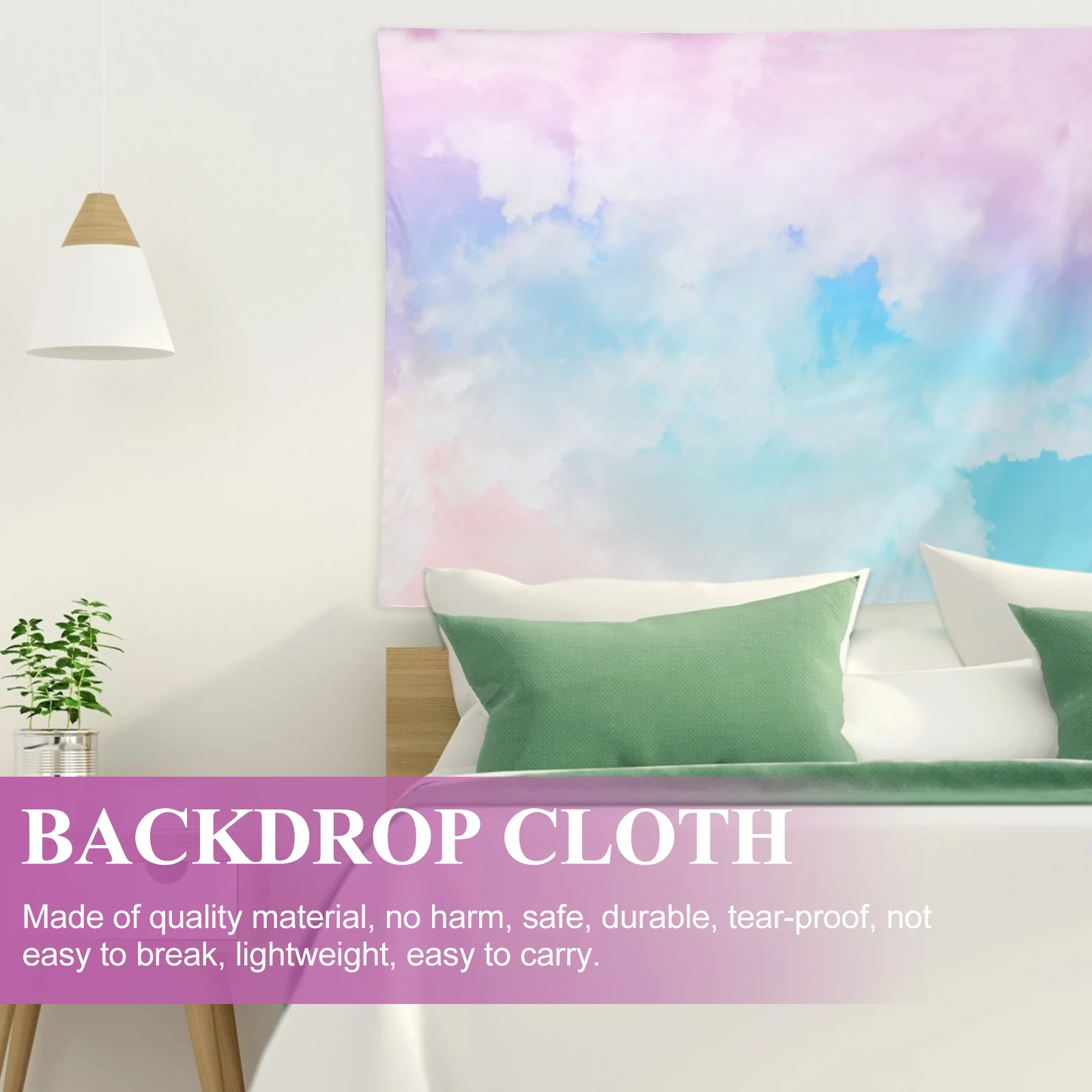 

Background Cloth Colorful Sky Backdrop Multi purpose Bridal Shower Wedding Birthday New Year Photo Tapestry Wall