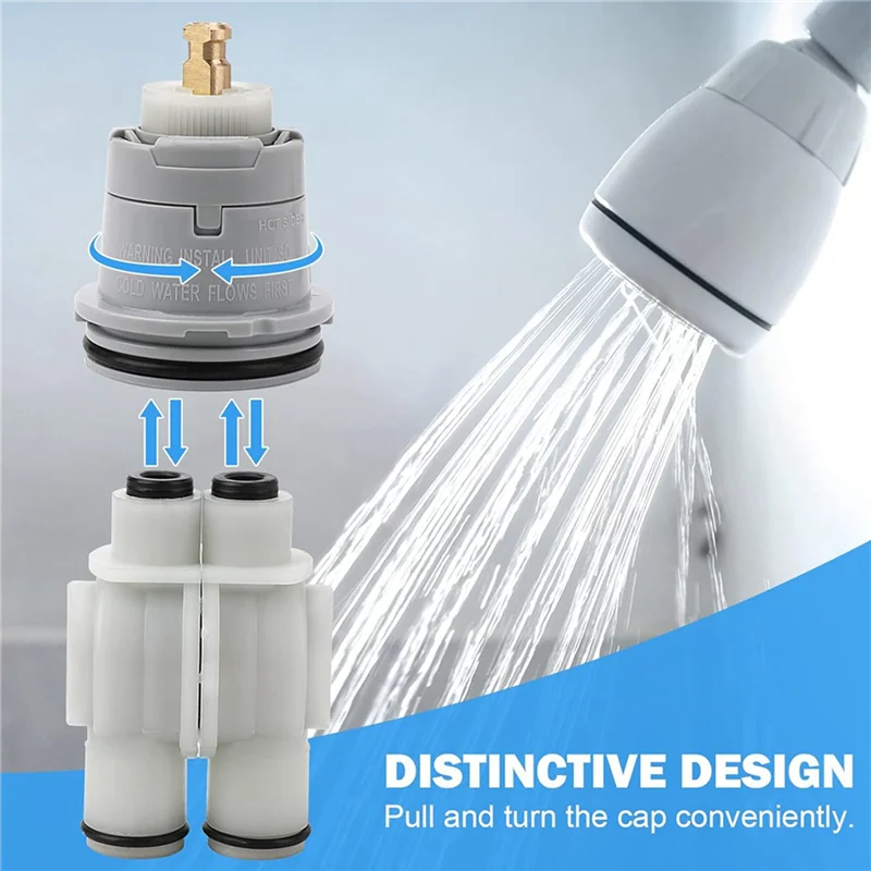 ETRT 2X RP46074 Shower Valve Cartridge Compatible For Delta 13/14 Series Bath Tub Shower Faucet Single Handle
