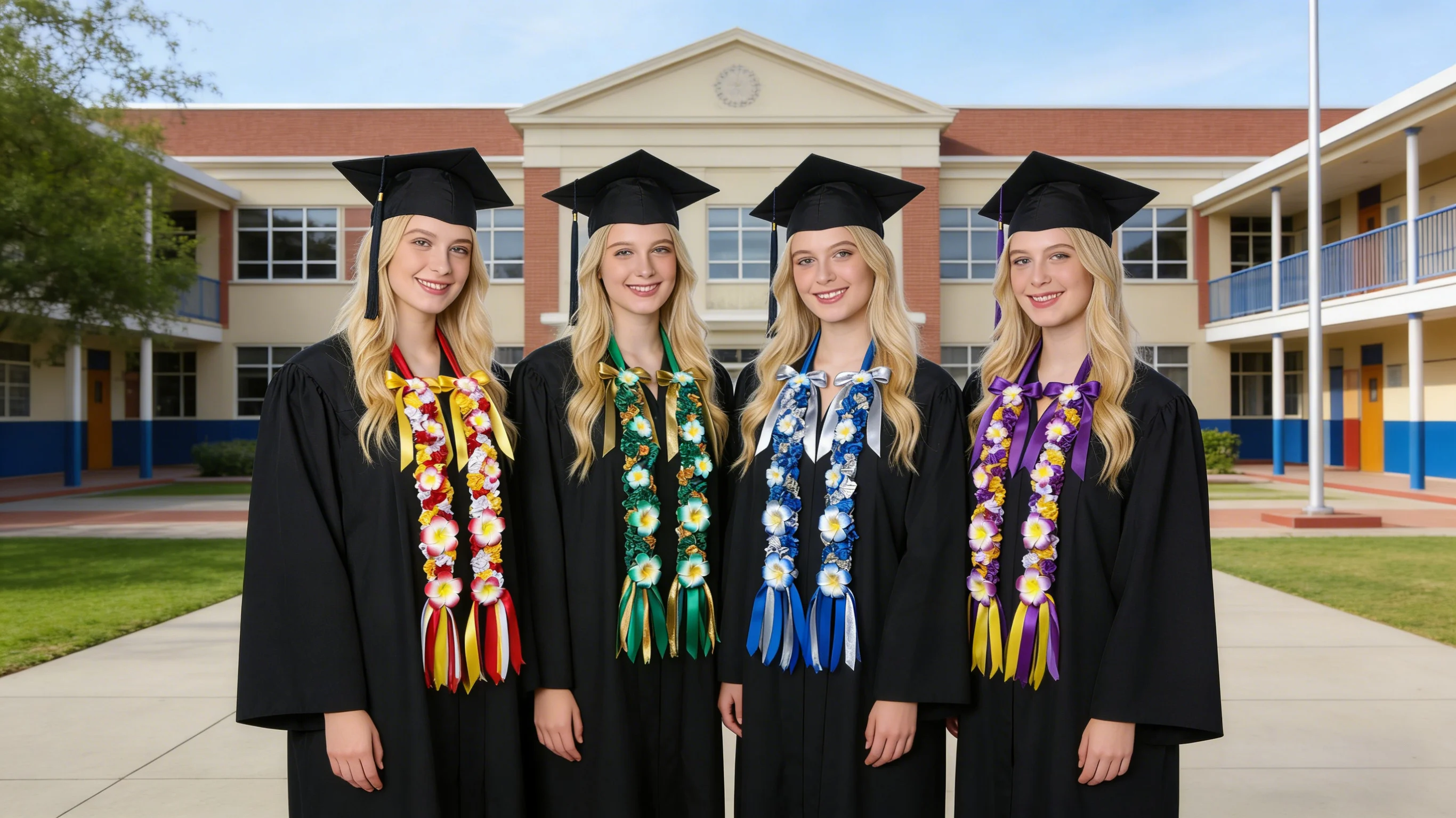 2026 Newest Graduation Accessories Leis Ribbon lei for Class of 2026 Best 2026 Gift Party Ribbon Leis Handmade Decoration Long