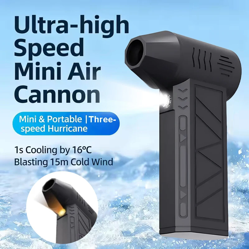 130000RPM Turbofan Powerful Snow Blower 52M/S Jet Fan 6000Mah Brushless Motor Handheld Duct Portable Type-C Charging