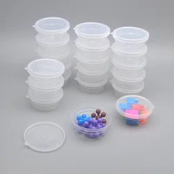 Pack of 20 Transparent round Boxes for Handicrafts, Small Accessories, Fishing Gear, and Groceries Storage Boxes