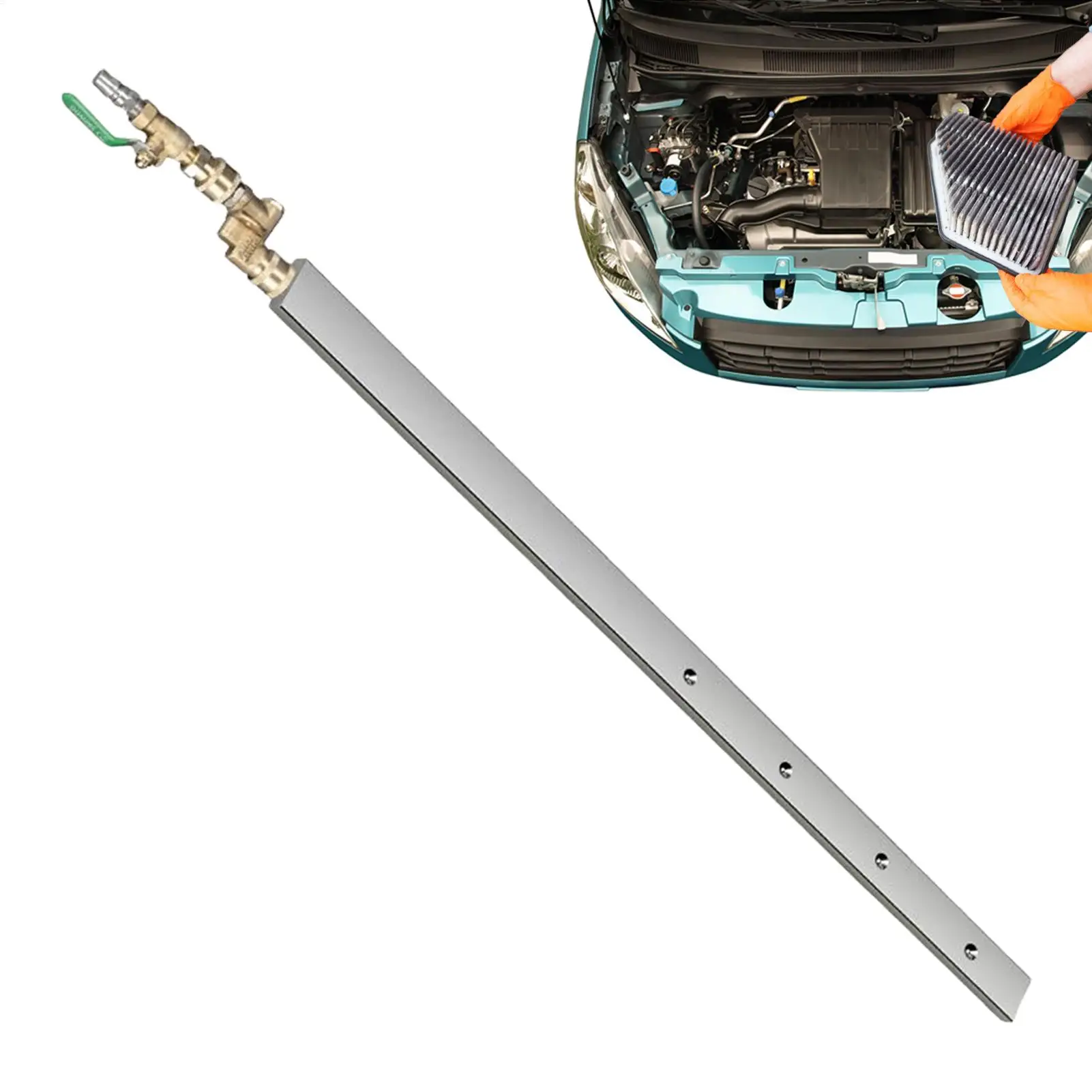 Car Water Tank Cleaning Tool Radiator Cleaning Rod Tank Washer Stick With Blowing Water Tank Nozzle For Automative Vehicle