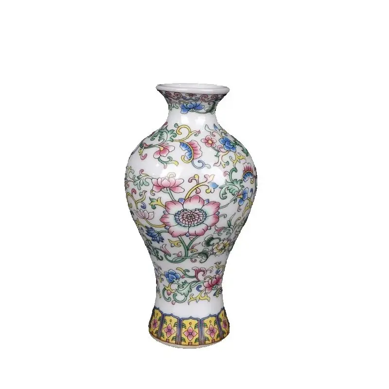 Chinese Old Porcelain White glazed enamel fish tail shaped vase collectibles