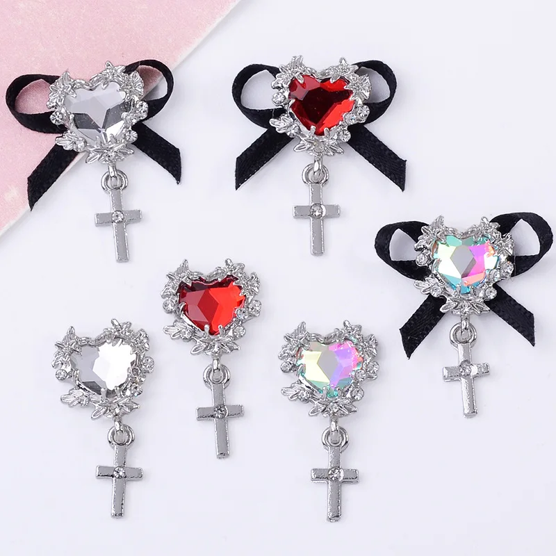 

100Pc set baroque style clothing bag DIY jewelry material cold love bow alloy jewelry