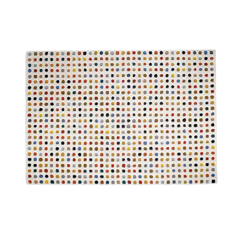 

Carpet living room sofa coffee table mat handmade wool colored polka dot villa light luxury bedroom bedside blanket