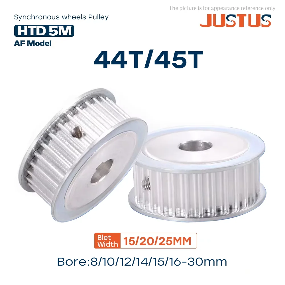 HTD 5M 44T/45T Synchronous Pulley Bore 8/10/12/14/15/16/17/18/19/20/22/24/25/28/30mm For 10/15/20/25 mm 5M Timing Belt