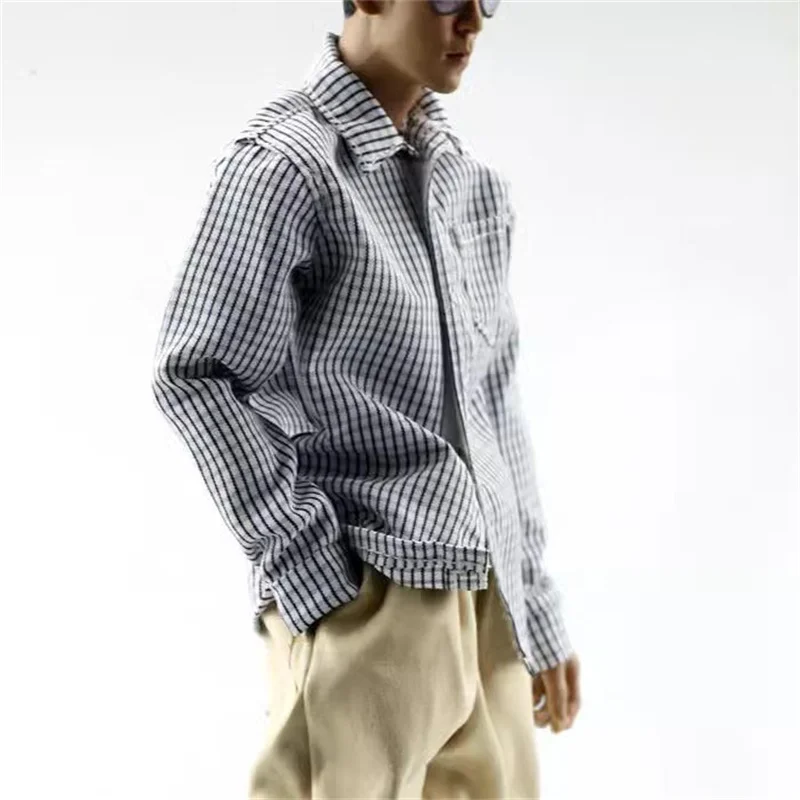 Fanatic 1/6 Skala Männliche Soldat Kleidung Trend Kleine Plaid Licht Farbige Hemd Modell Für 12'' Action Figur Körper Auf Lager