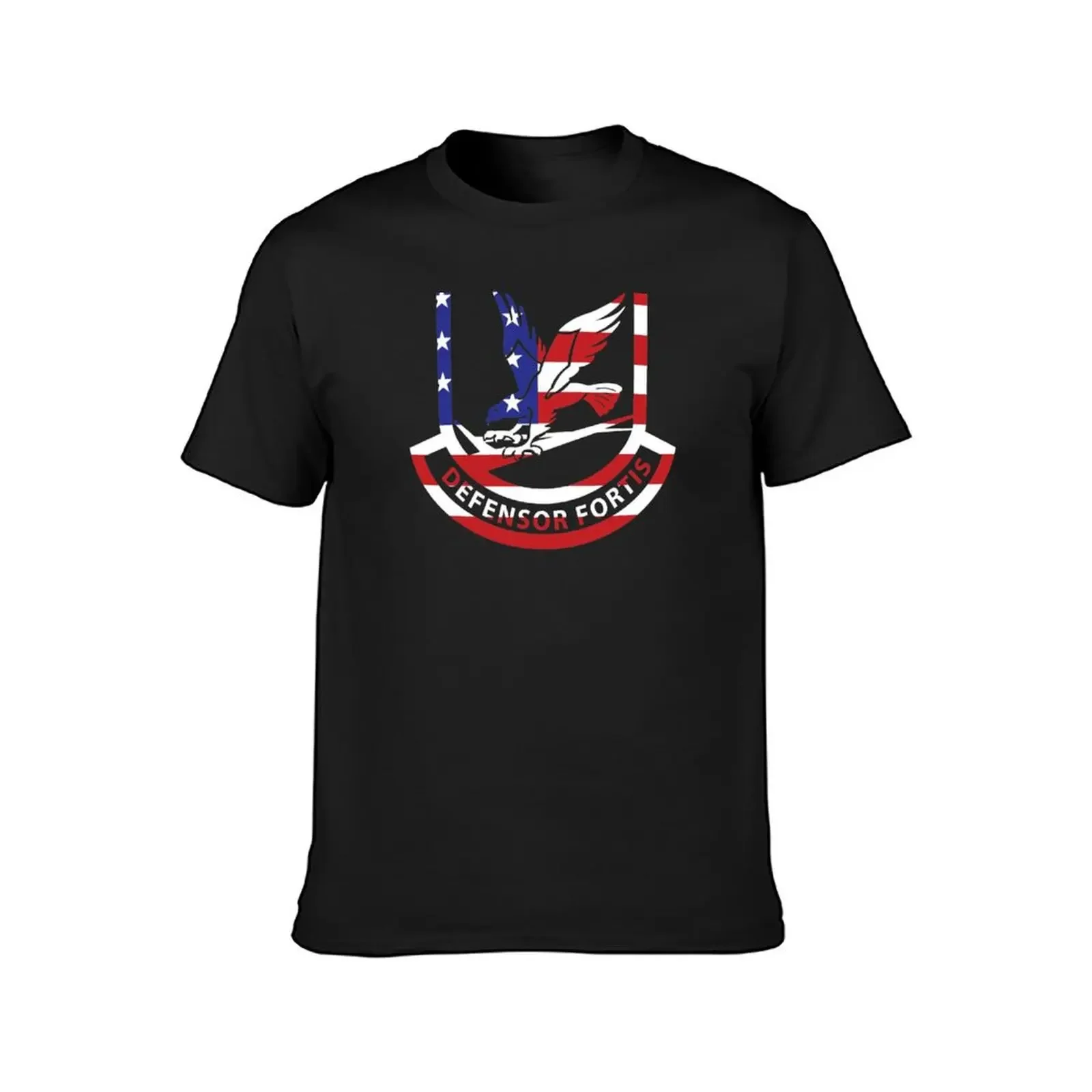 stars and stripes security forces defensor fortis design T-Shirt summer tops sports fans sublime plus sizes men workout shirt