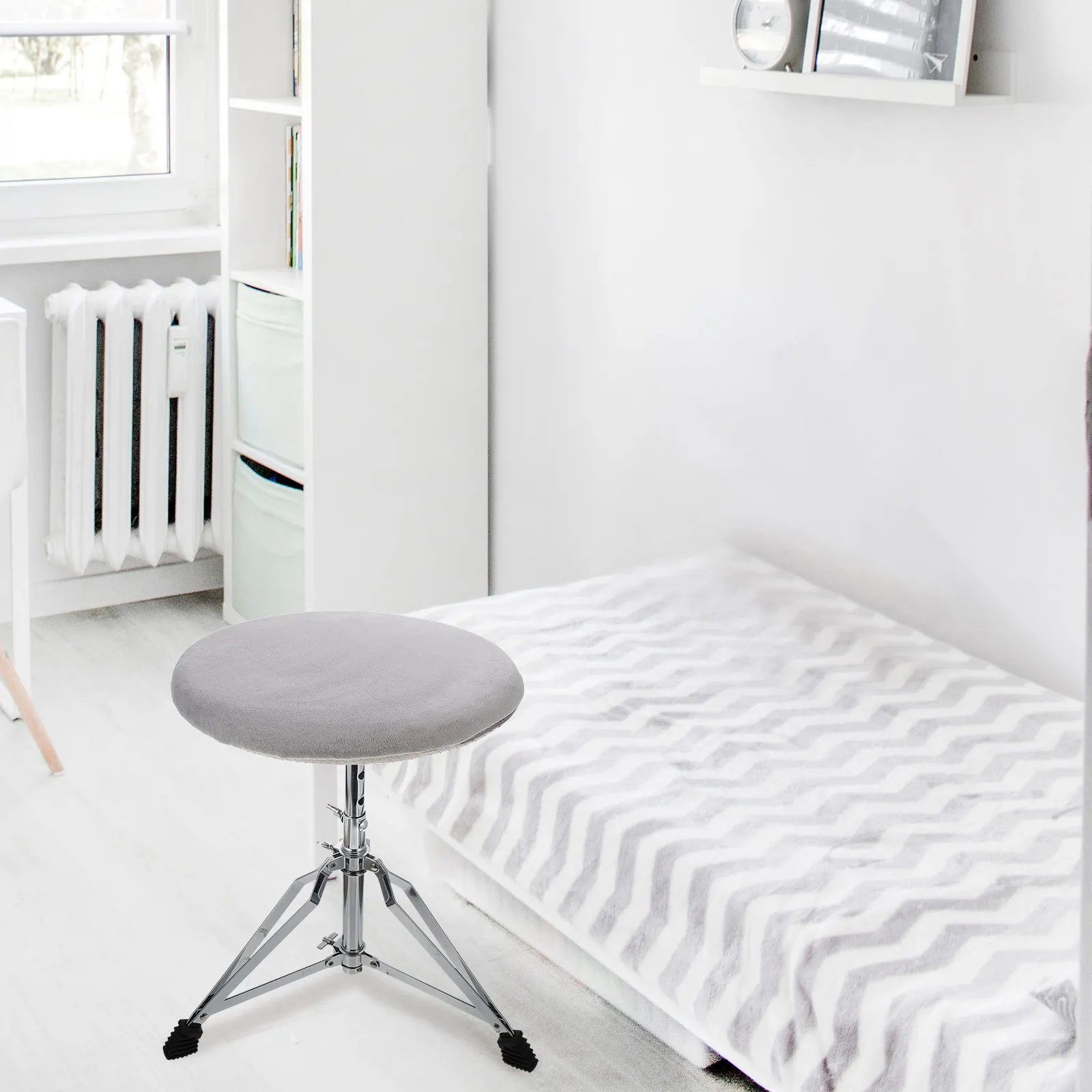 Round Stool Cushion Memory Foam Comfortable Non Slip Backing Seat Cover 15 Inch Chair Pad Bar Stool Accessories Replacement Top
