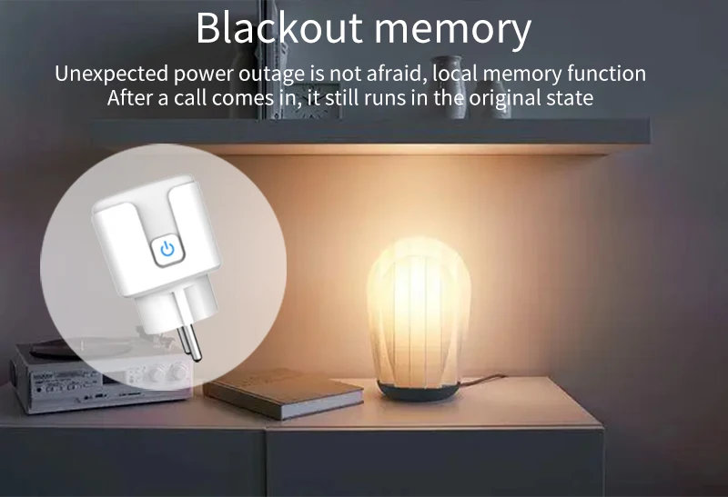 Tuya WiFi Smart-Stecker EU 20A Energiemonitoring Timer-Steckdose App- & Sprachsteuerung Smart Life Kompatibel mit Alexa Google Home – Detail 6