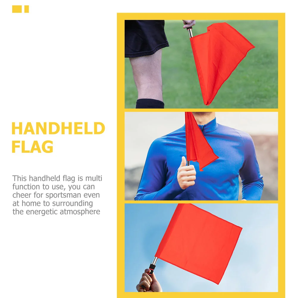 3 Pcs Signal Flag Hand Emblems Waving Flags for Racing Handheld Commanding Referee