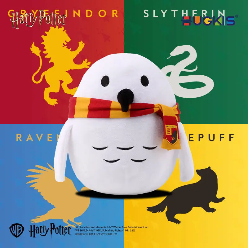 HUGKIS Serie Harry Hedwig, Peluche de Búho Adorable, Decoración para la Cama, Artículos de Anime, Muñeca Kawaii de Harry Potter, Regalo Sorpresa para Niñas