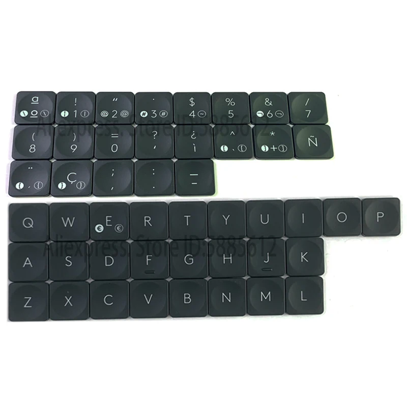 Replacement 21 or 47 Pcs Keycaps Graphite Grey SP Spanish Keycap Key Cap & Scissor Clip & Hinge For Logitech Craft MX Keys YR007